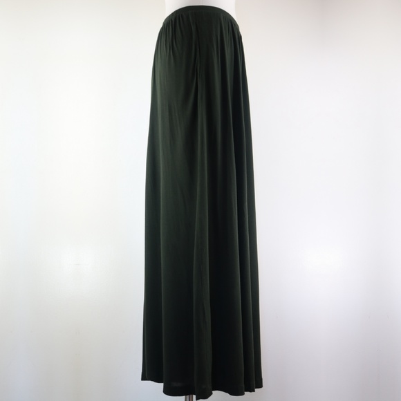 H&M Forest Green Maxi A-line L Skirt - Picture 2 of 6